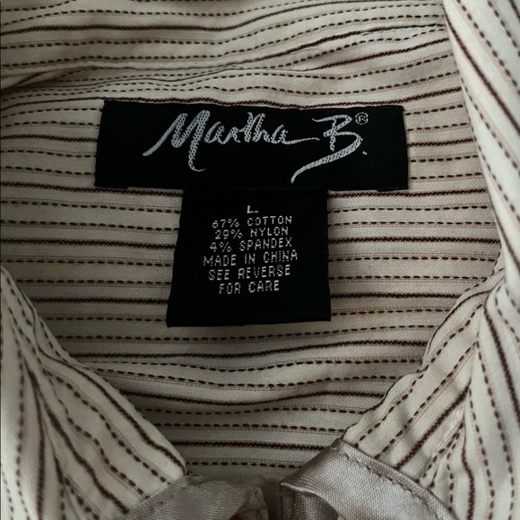 VTG  Pinstripe brown ruffle front hook and loop closing silk edge Ham detail - Picture 9 of 15